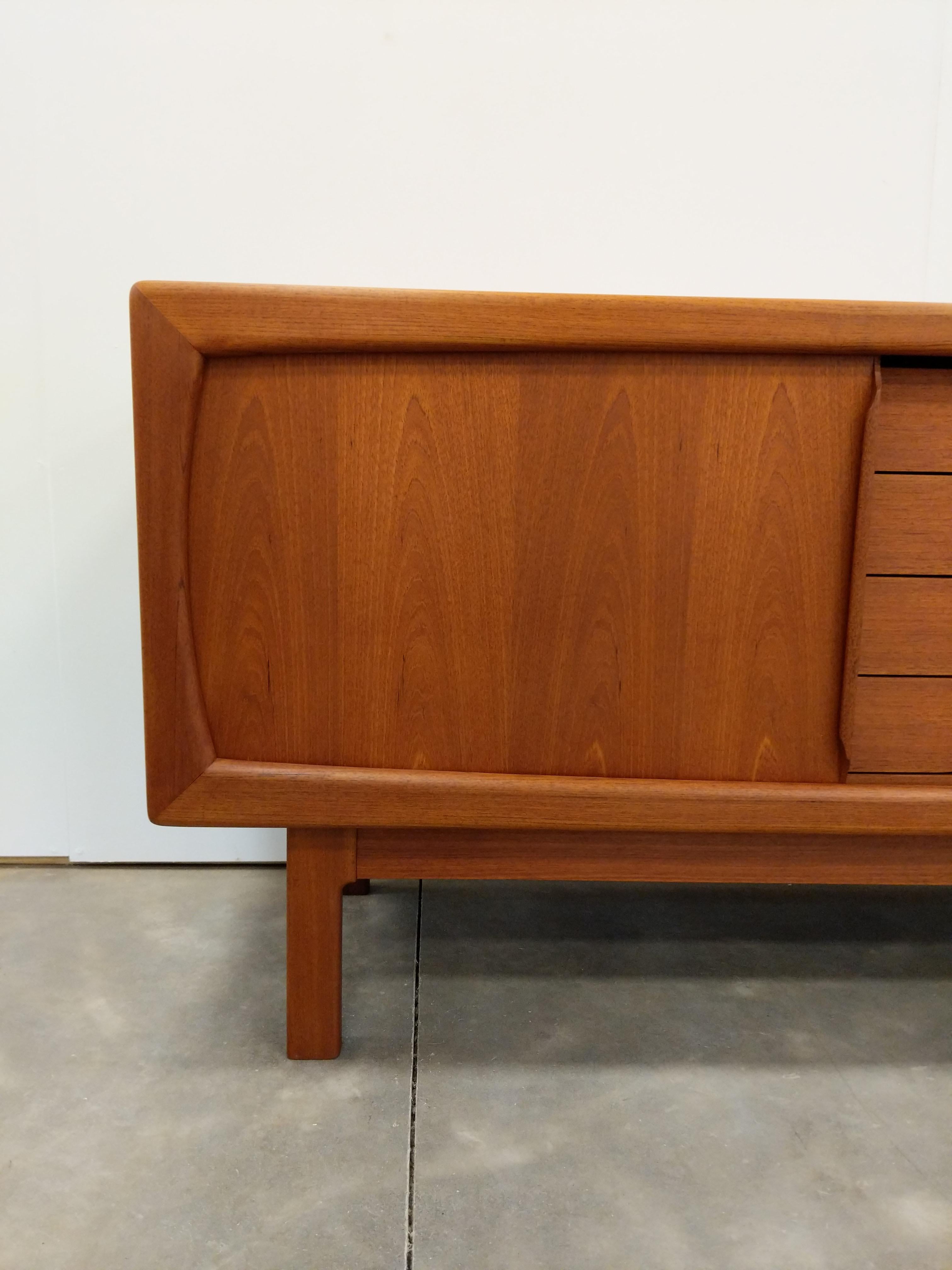 20th Century Vintage Danish Modern Teak H.P. Hansen Credenza / Sideboard