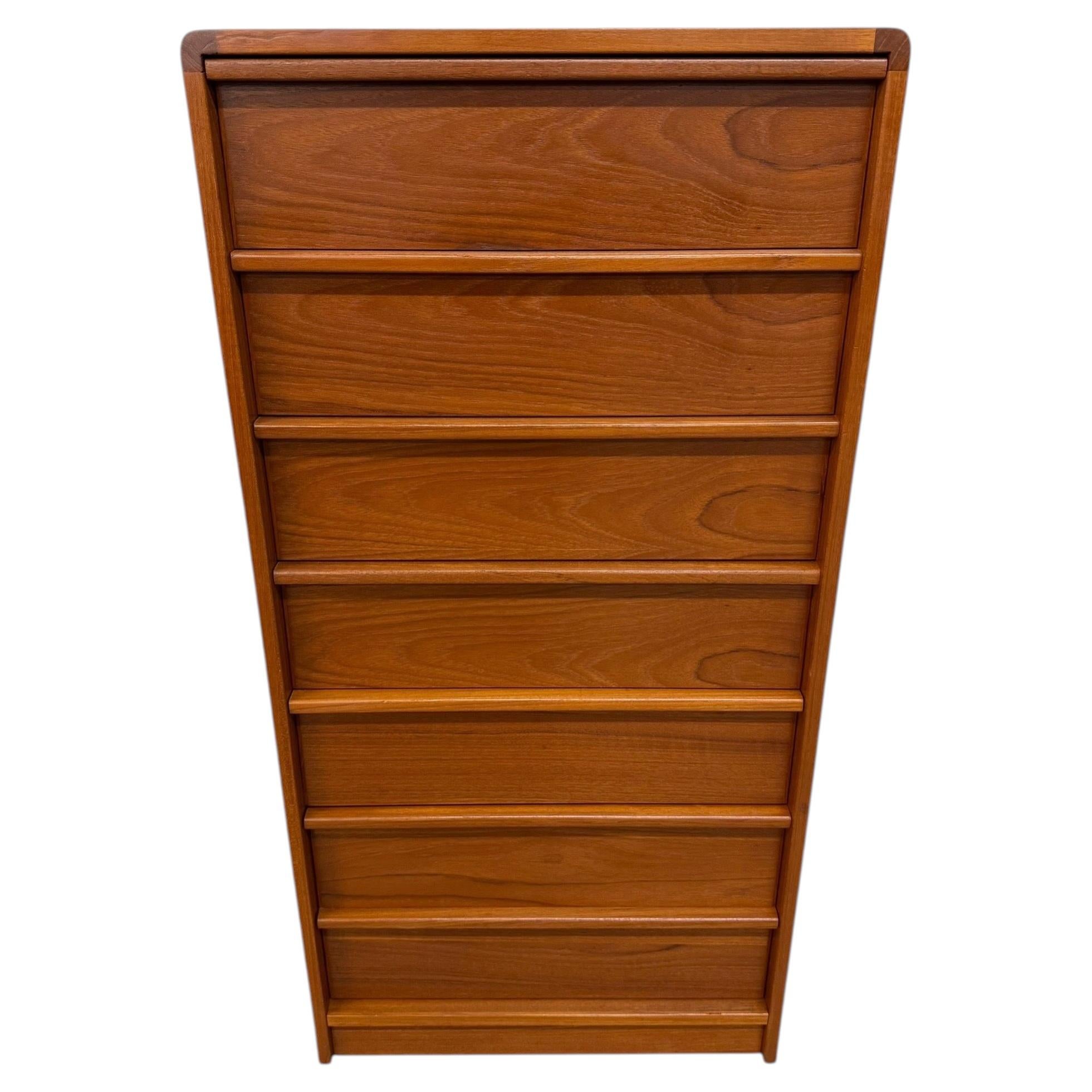 Vintage Danish Modern Teak Lingerie Chest For Sale
