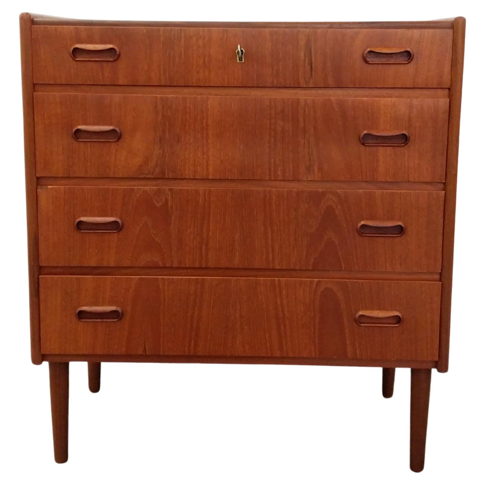 Vintage Danish Modern Teak Low Dresser