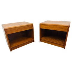 Used Danish Modern Teak Nightstands - Set of 2