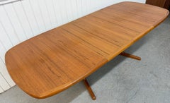 Vintage Danish Modern Teak Oval Dining Table