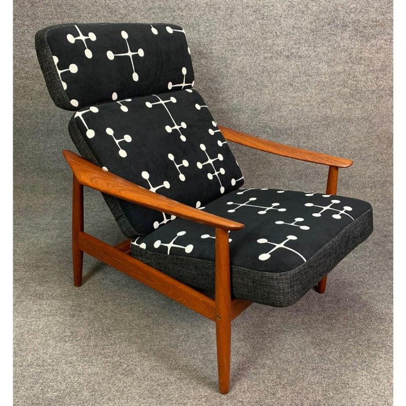 Vintage Danish Modern Teak Recliner FD 164 by Arne Vodder for France & Søn 4