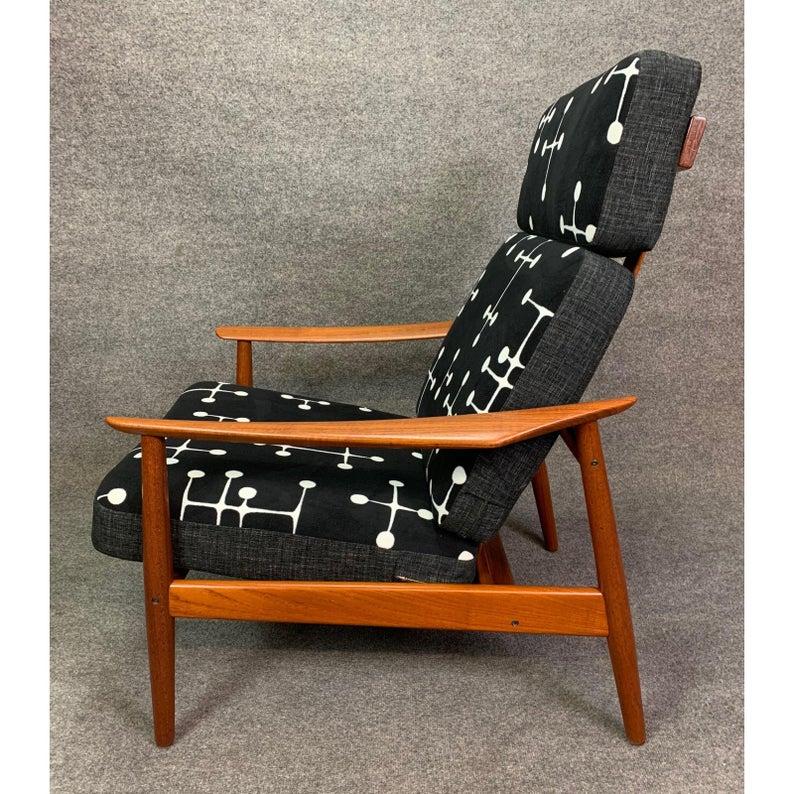 Scandinavian Modern Vintage Danish Modern Teak Recliner FD 164 by Arne Vodder for France & Søn