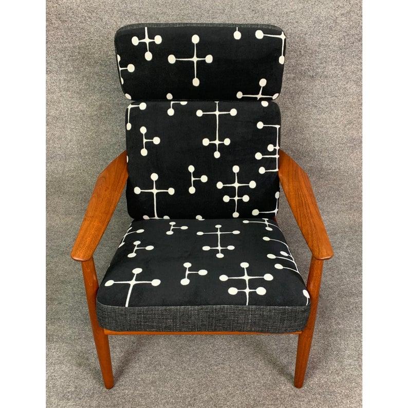 Woodwork Vintage Danish Modern Teak Recliner FD 164 by Arne Vodder for France & Søn