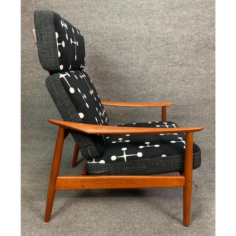 Vintage Danish Modern Teak Recliner FD 164 by Arne Vodder for France & Søn In Good Condition In San Marcos, CA