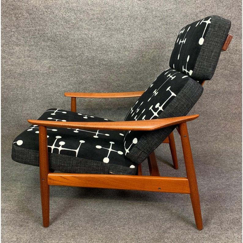 Vintage Danish Modern Teak Recliner FD 164 by Arne Vodder for France & Søn 1