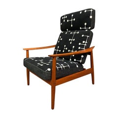 Vintage Danish Modern Teak Recliner FD 164 by Arne Vodder for France & Søn