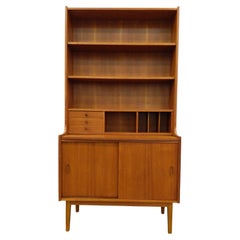 Vintage Danish Modern Teak Secretary Desk / Bookshelf