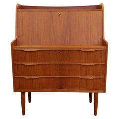 Dänischer moderner Vintage-Sekretär-Schreibtisch aus Teakholz