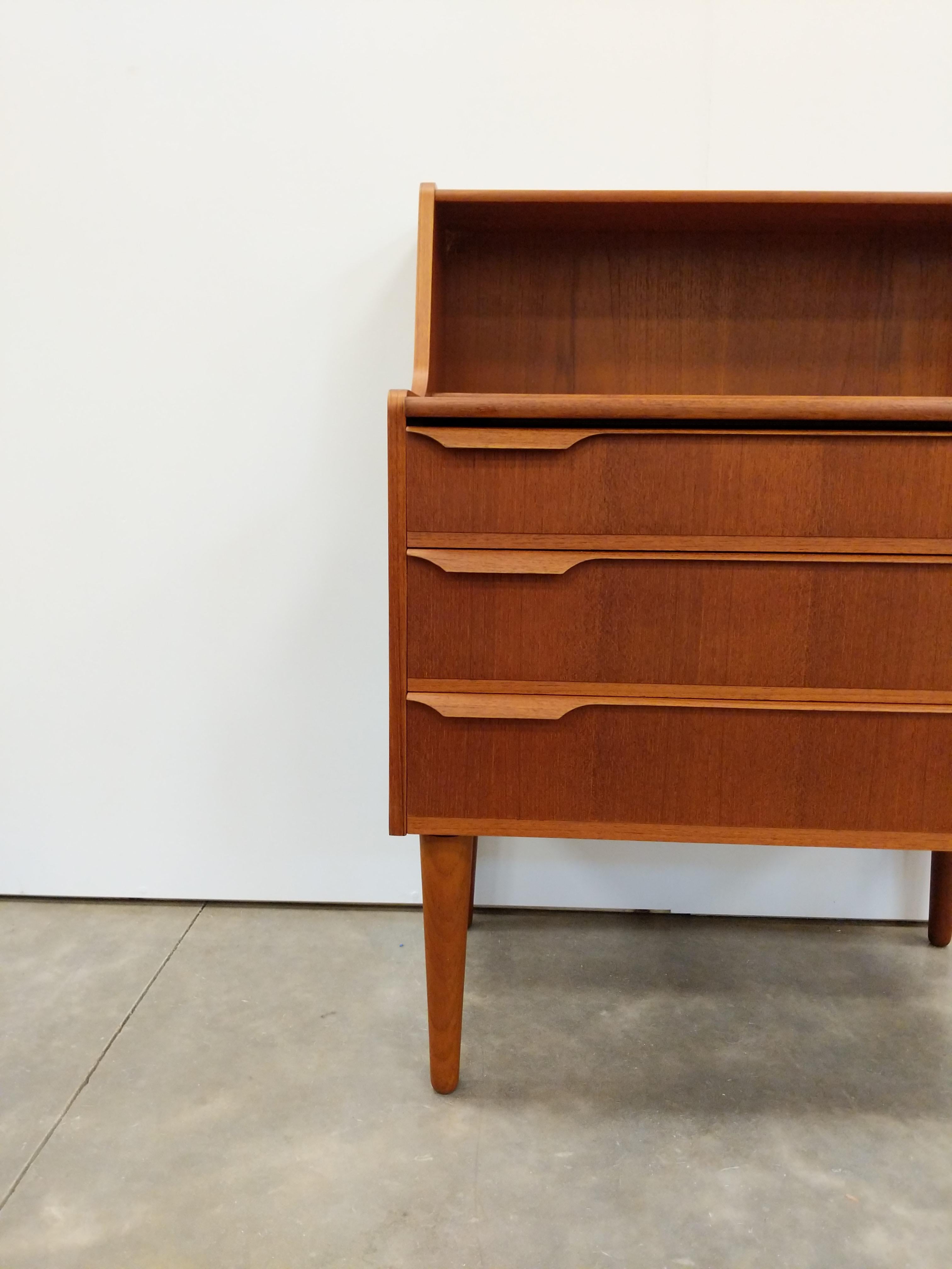 Vintage Danish Modern Teak Secretary Desk / Vanity by Trekanten 1