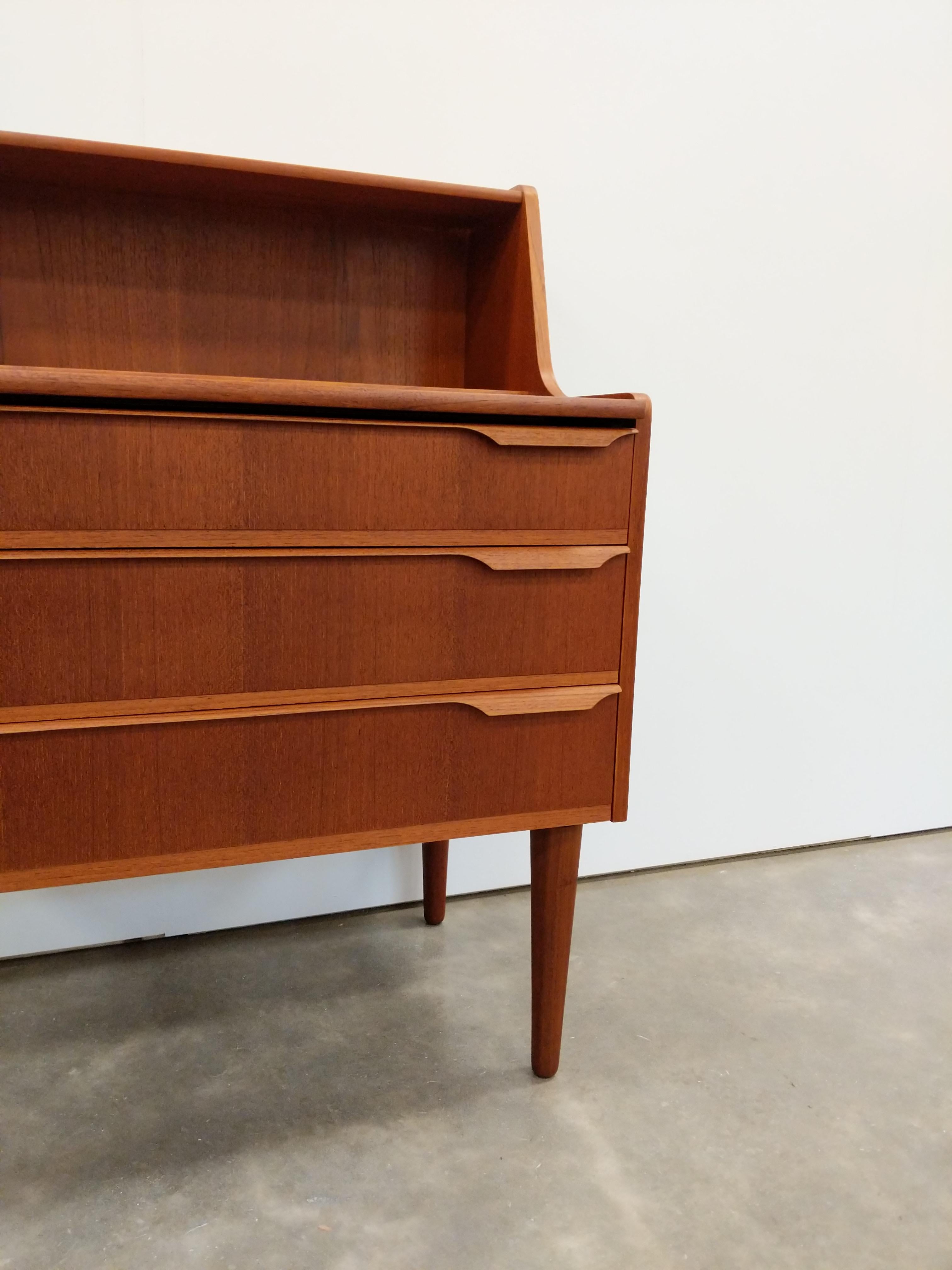 Vintage Danish Modern Teak Secretary Desk / Vanity by Trekanten 2
