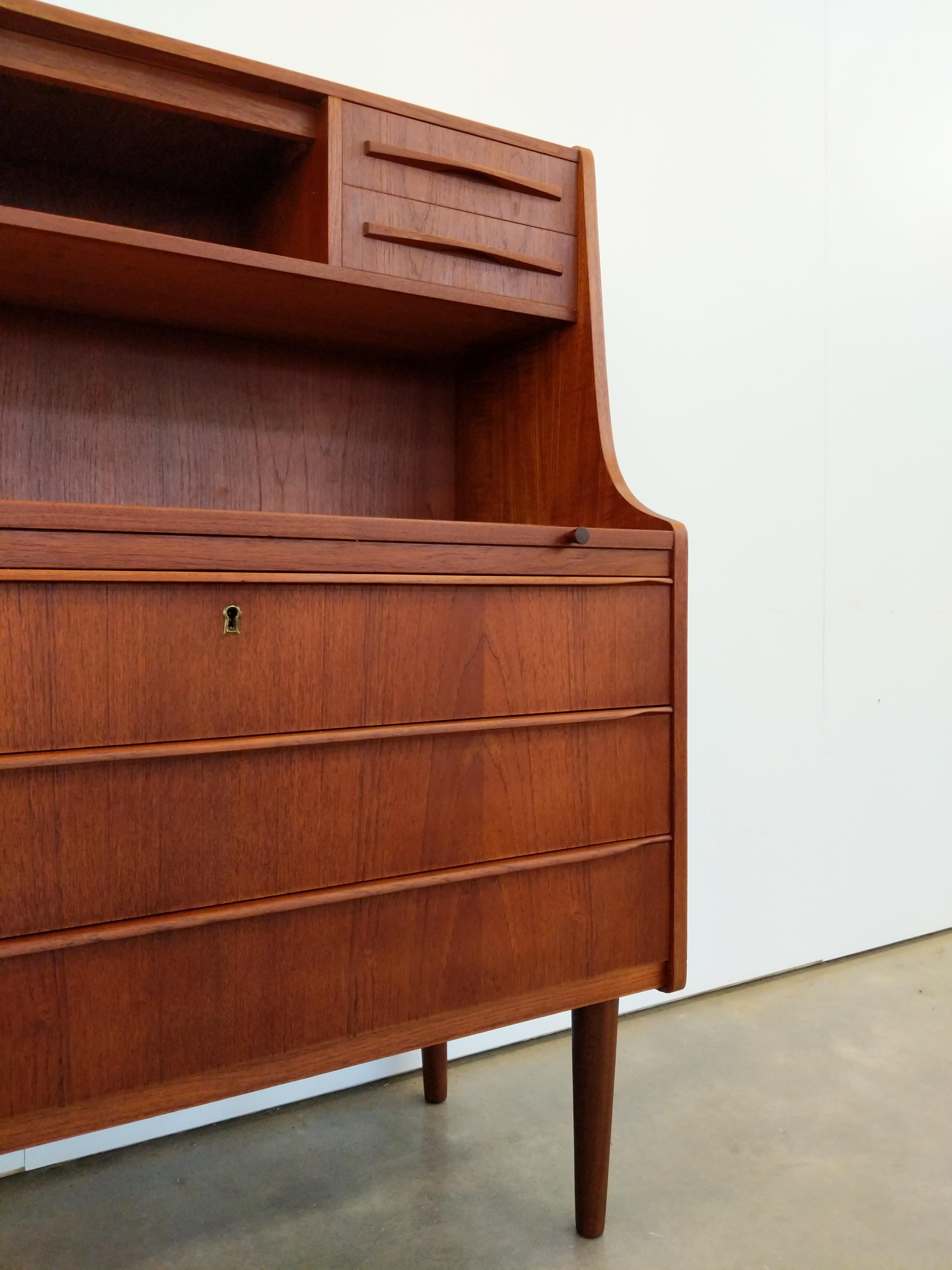 Vintage Danish Modern Teak Secretary Desk / Vanity 1