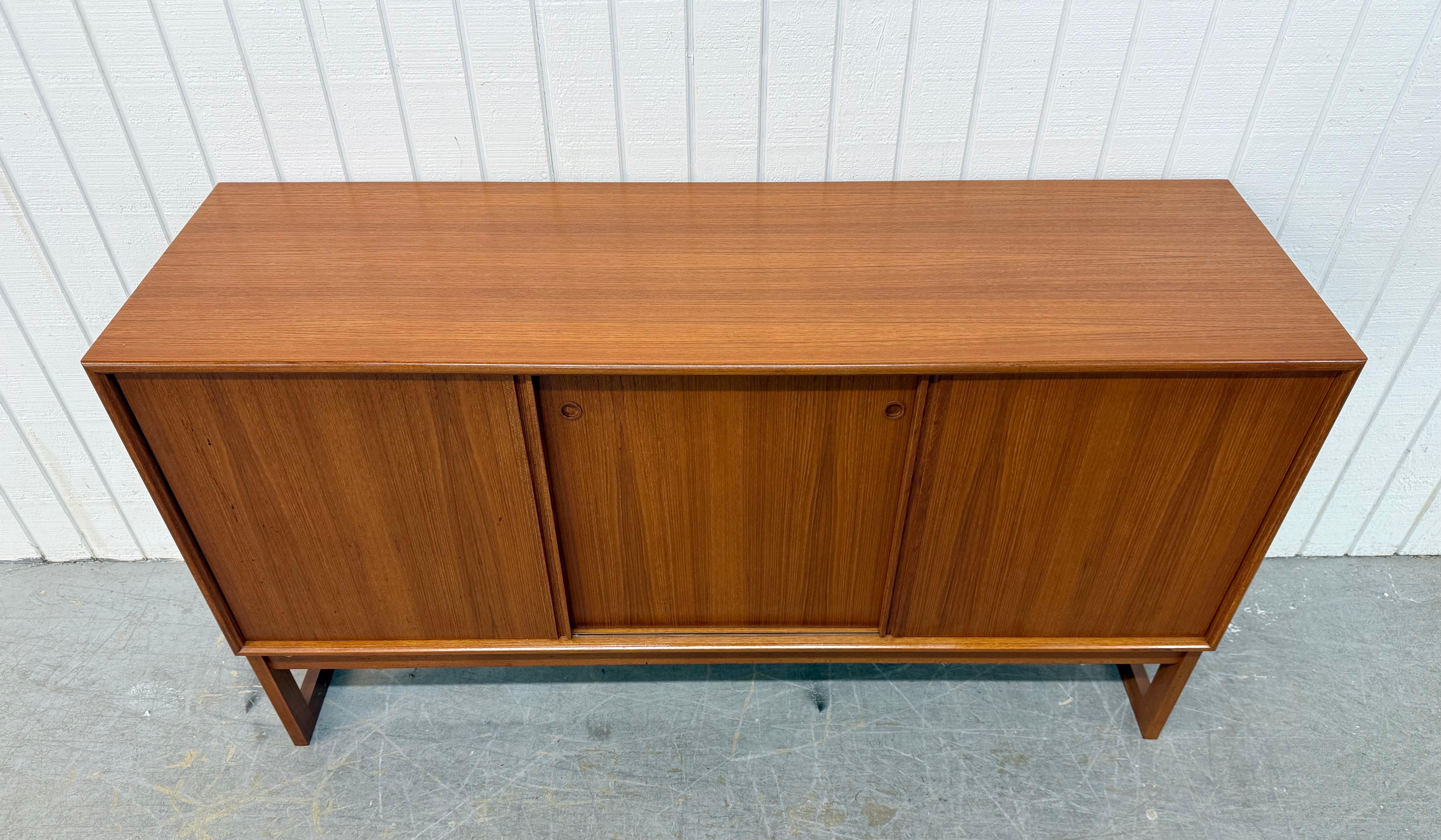 Late 20th Century Vintage Danish Modern Teak Sideboard For Sale