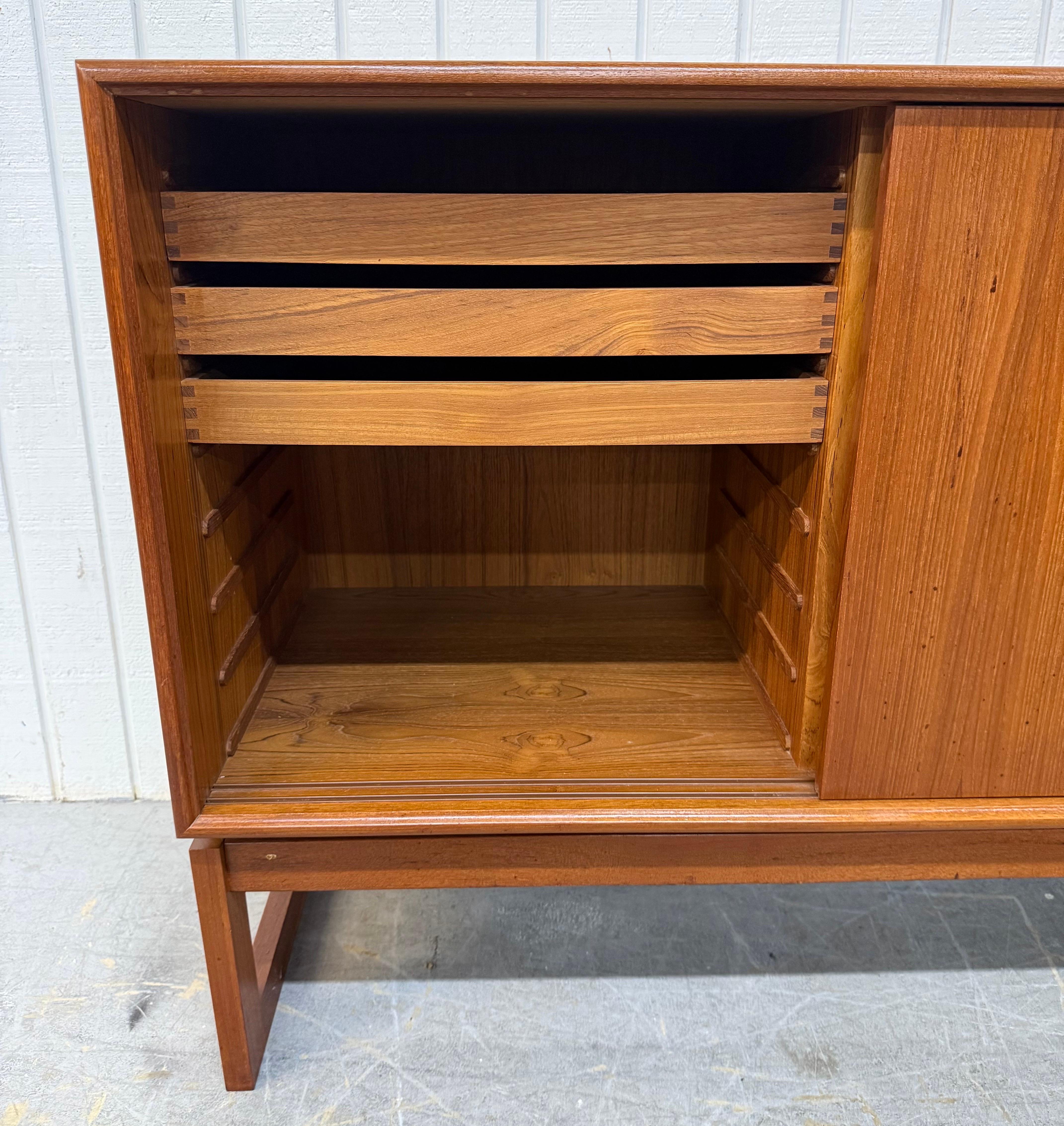 Vintage Danish Modern Teak Sideboard For Sale 2