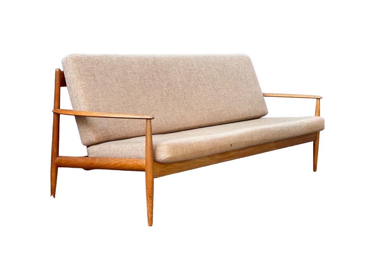 Vintage Danish Modern Teak Sofa Arm Chair by John Stuart, Original Upholstery  In Good Condition For Sale In Seattle, WA