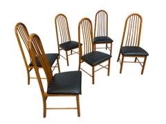 Vintage Danish Modern Teak Spindle Back Dining Chairs - Set of 6
