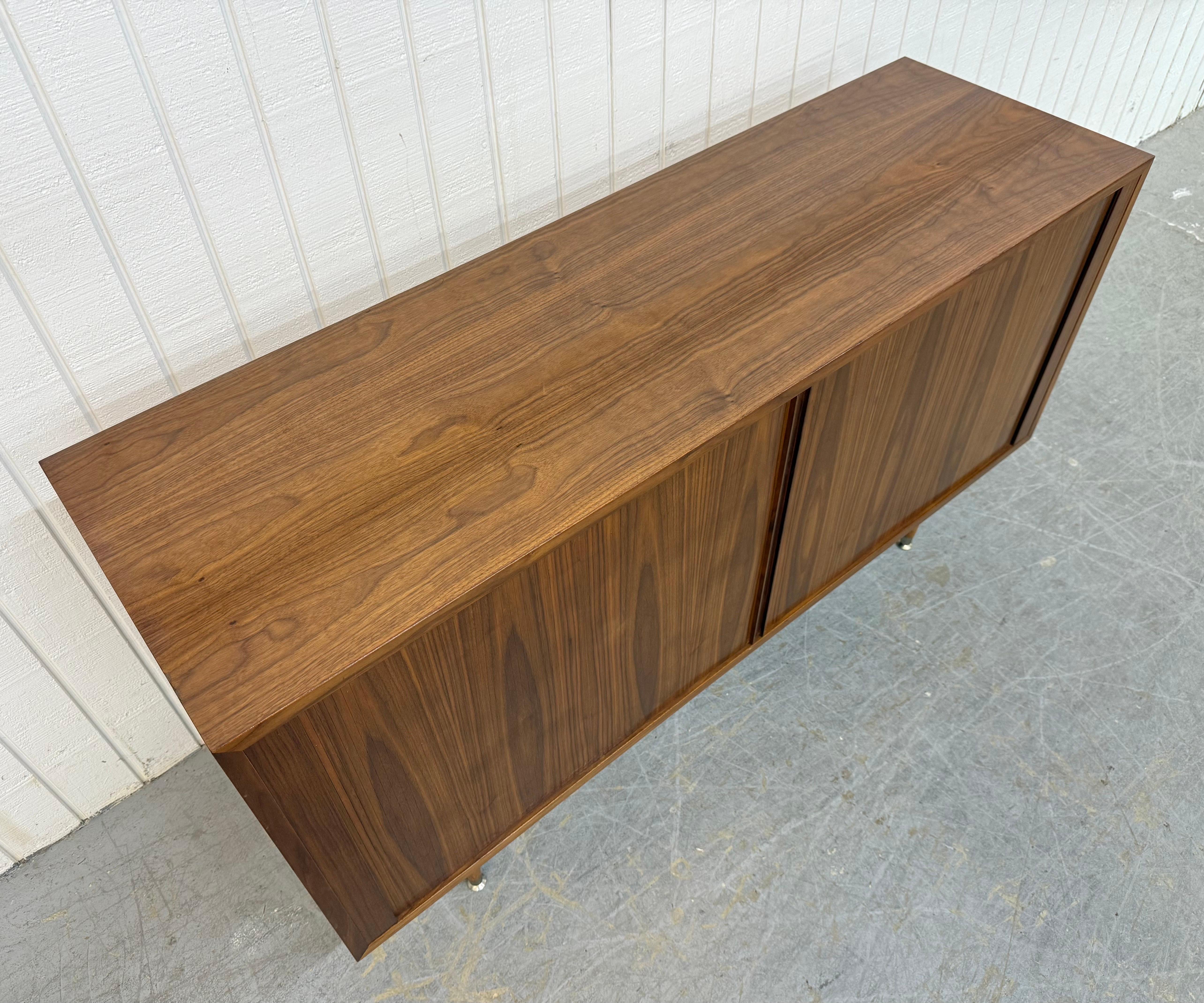 Vintage Danish Modern Teak Tambour Sideboard In Good Condition For Sale In Clarksboro, NJ