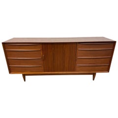 Vintage Danish Modern Teak Triple Dresser - Refinished!