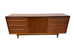 Vintage Danish Modern Teak Triple Dresser - Refinished!
