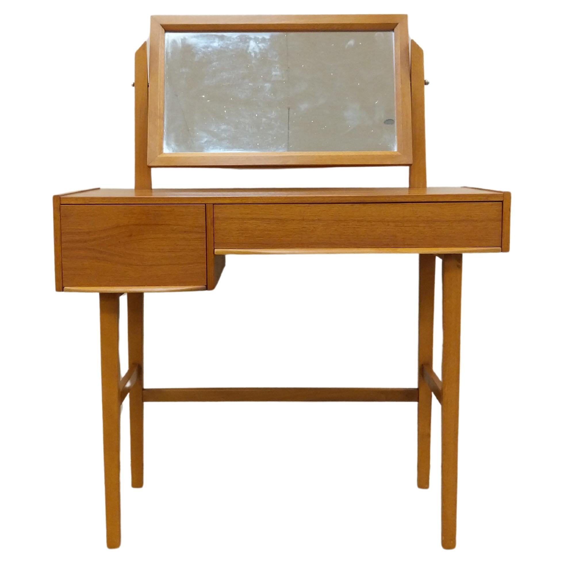 Vintage Danish Modern Teak Vanity / Desk