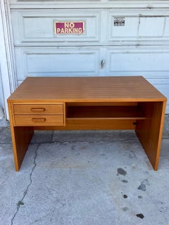 Vintage Danish Modern Teak Writing Desk/ Executive Desk