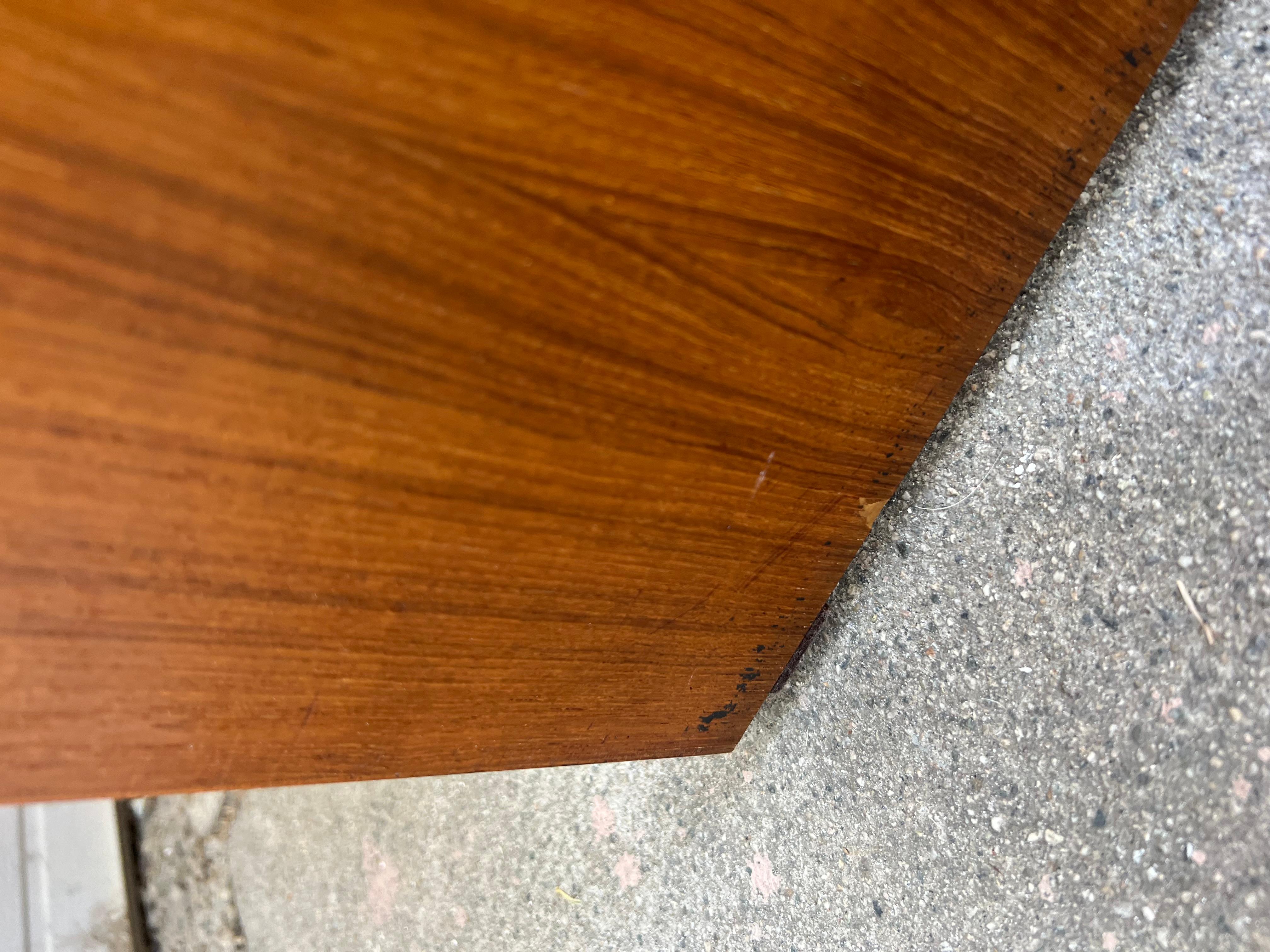 Vintage Danish Modern Teak Writing Desk/ Executive Desk 3
