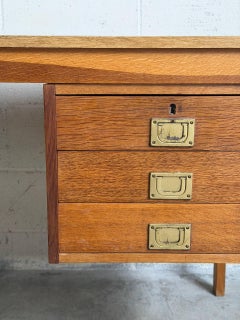 Vintage Danish Modern teak writing desk / vanity table, Denmark, 1960s.