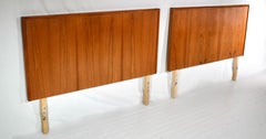 Vintage Danish Modern Twin Headboards in Teak Wood, 1970s