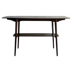 Vintage Danish Modern Walnut Coffee Table with Shelf – Mid Century Side Table