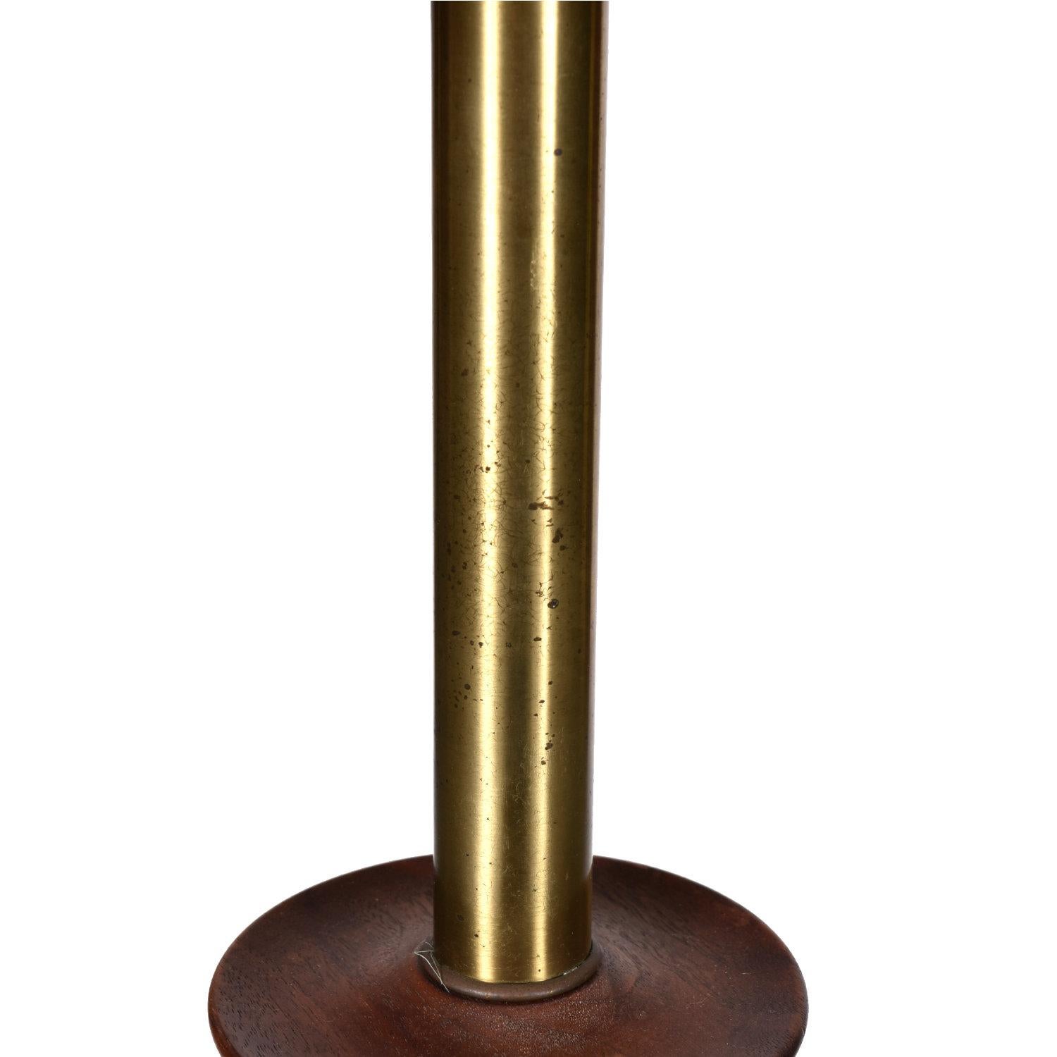 Vintage Danish Modern Walnut Floor Lamp with Matching Table Lamp 4