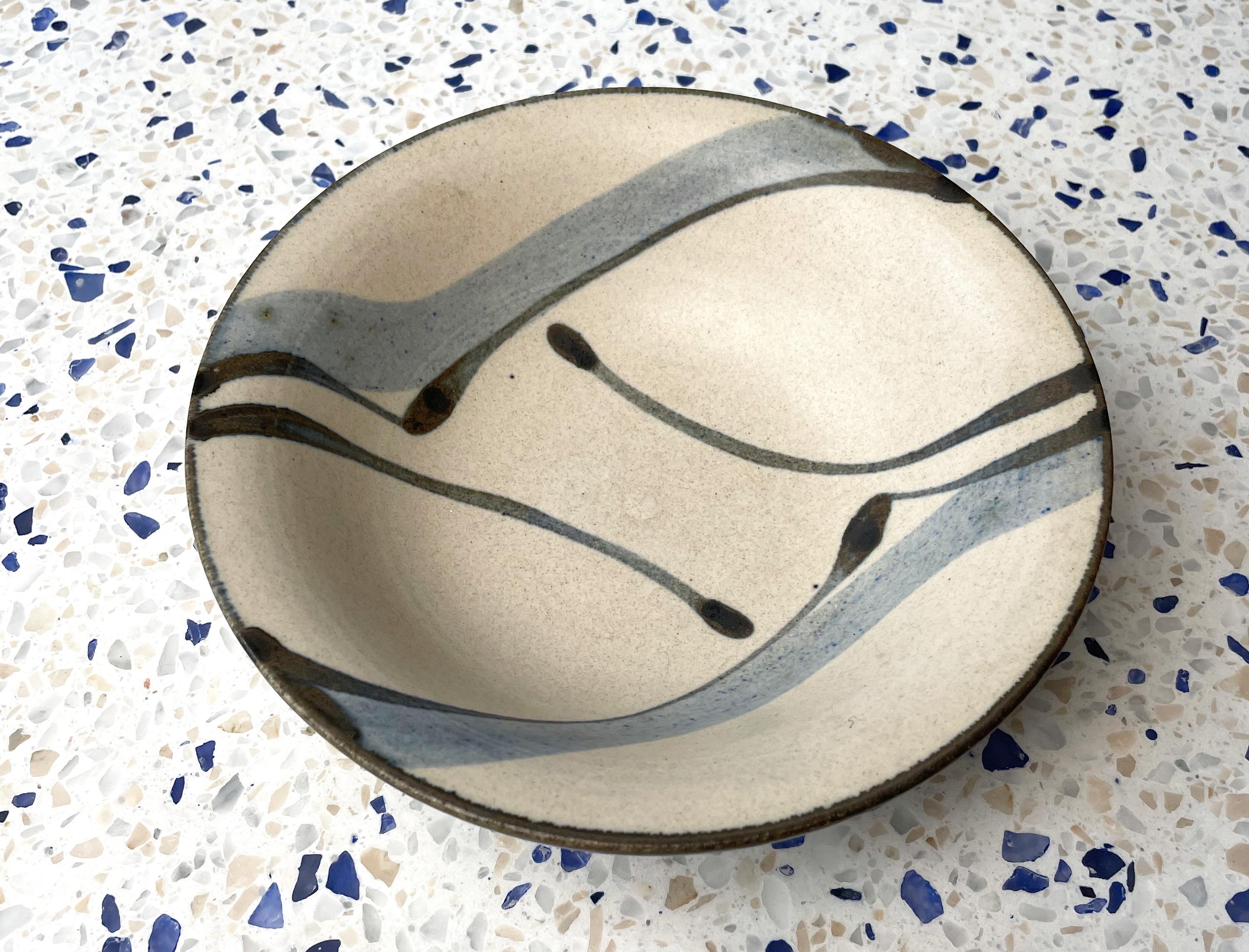Hand-Crafted Vintage Danish Modernist Organic Decor Bowl by Kähler, 1970s For Sale