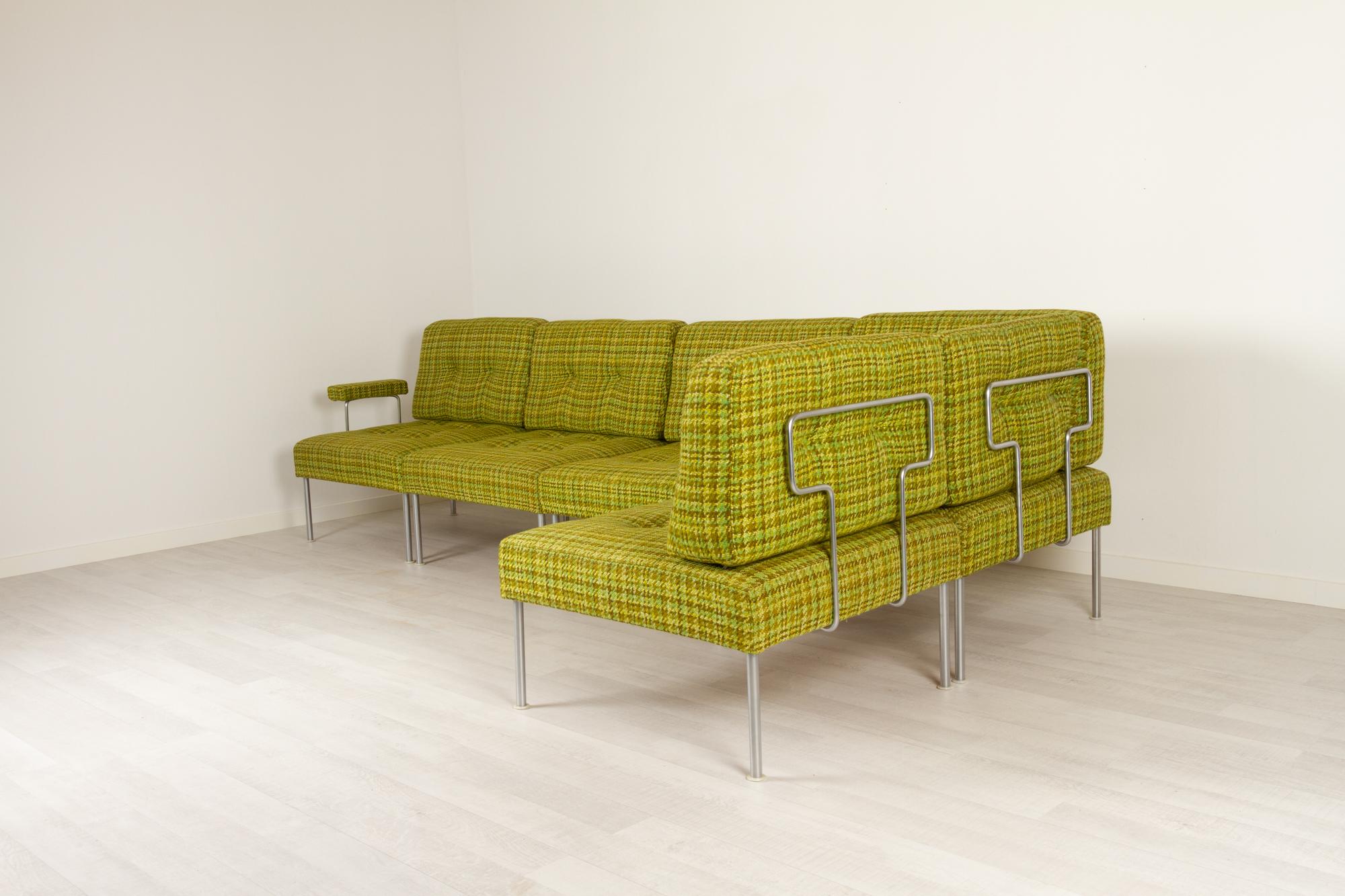 Steel Vintage Danish Modular Revolte Sofa by Poul Cadovius for Cado, 1970s