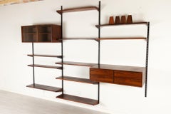 Vintage Danish Modular Rosewood Wall Unit by Kai Kristiansen for FM 1960s