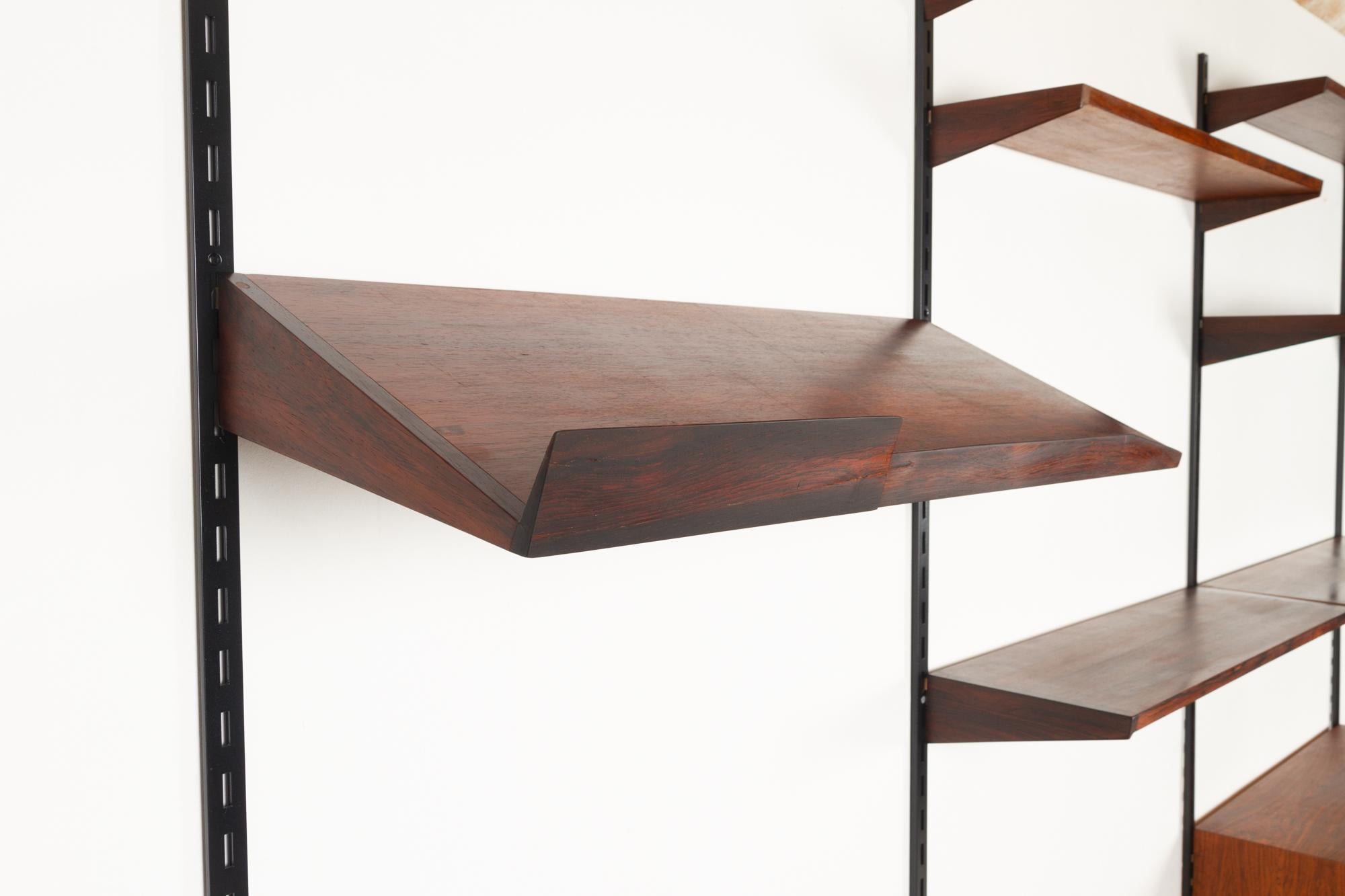 Vintage Danish Modular Rosewood Wall Unit by Kai Kristiansen for FM 1960s 2