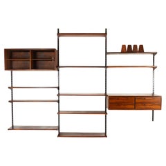 Vintage Danish Modular Rosewood Wall Unit by Kai Kristiansen for FM 1960s