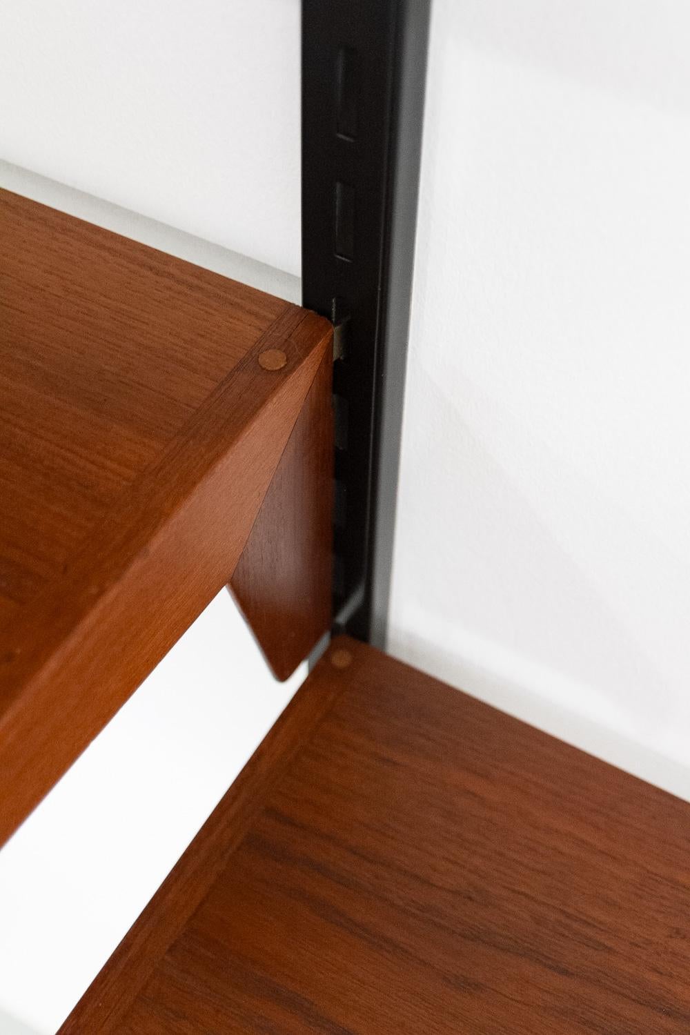 Dänisches modulares Teakholz-Wandmöbel von Kai Kristiansen für FM, 1960er Jahre. im Angebot 8