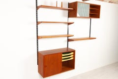 Vintage Danish Modular Teak Wall Unit by Kai Kristiansen for FM, 1960s