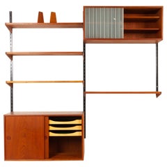 Vintage Danish Modular Teak Wall Unit by Kai Kristiansen for FM, 1960s