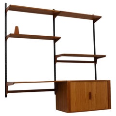 Vintage Danish Modular Teak Wall Unit by Kai Kristiansen for FM, 1960s.