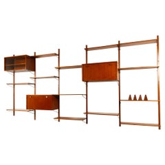 Vintage Danish Modular Teak Wall Unit by Kurt Østervig, 1960s