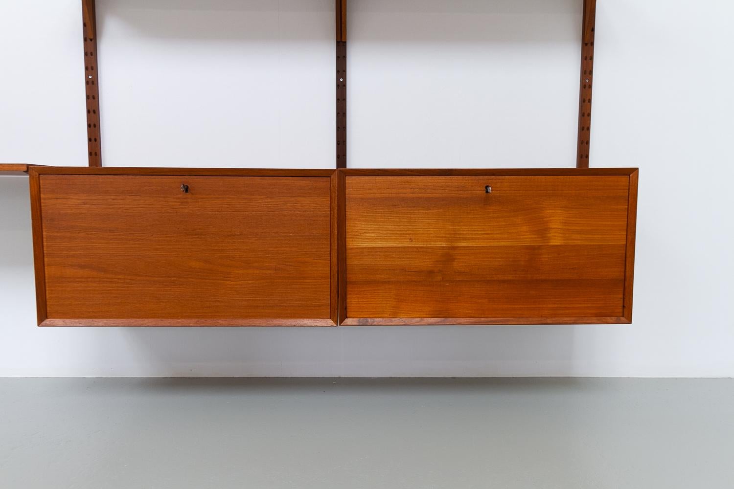 Vintage Danish Modular Teak Wall Unit by Poul Cadovius for Cado, 1960s. 8