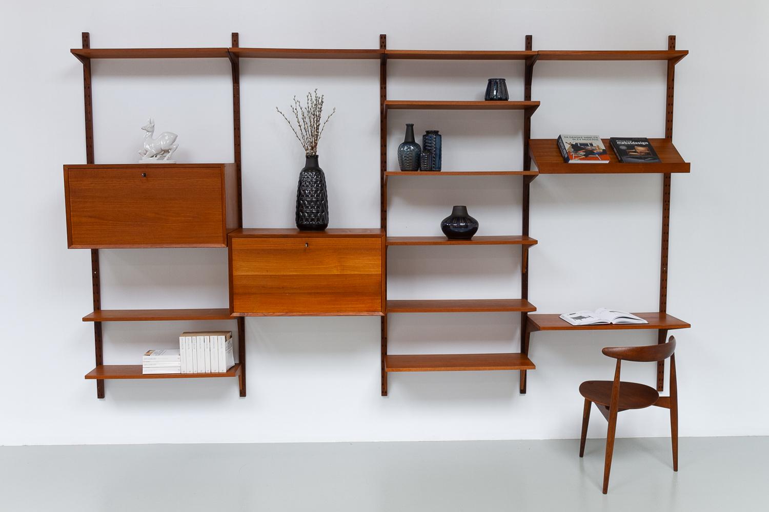 Vintage Danish Modular Teak Wall Unit by Poul Cadovius for Cado, 1960s. 13