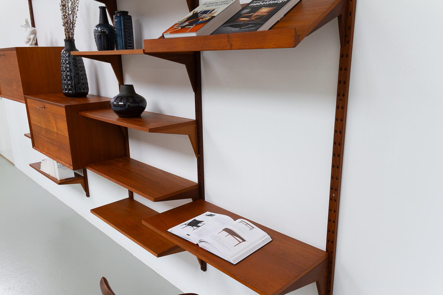 Vintage Danish Modular Teak Wall Unit by Poul Cadovius for Cado, 1960s. 15