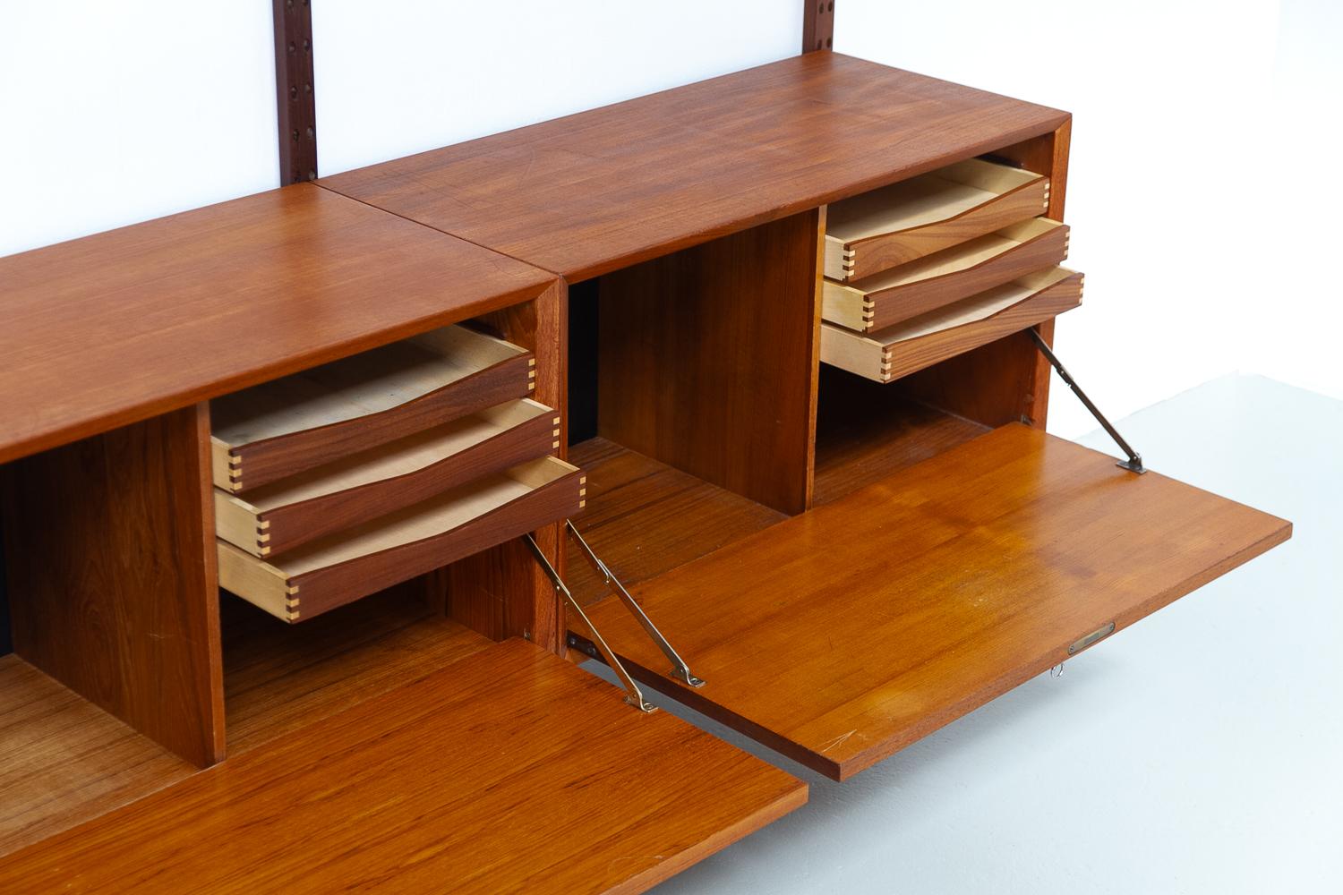 Vintage Danish Modular Teak Wall Unit by Poul Cadovius for Cado, 1960s. 2