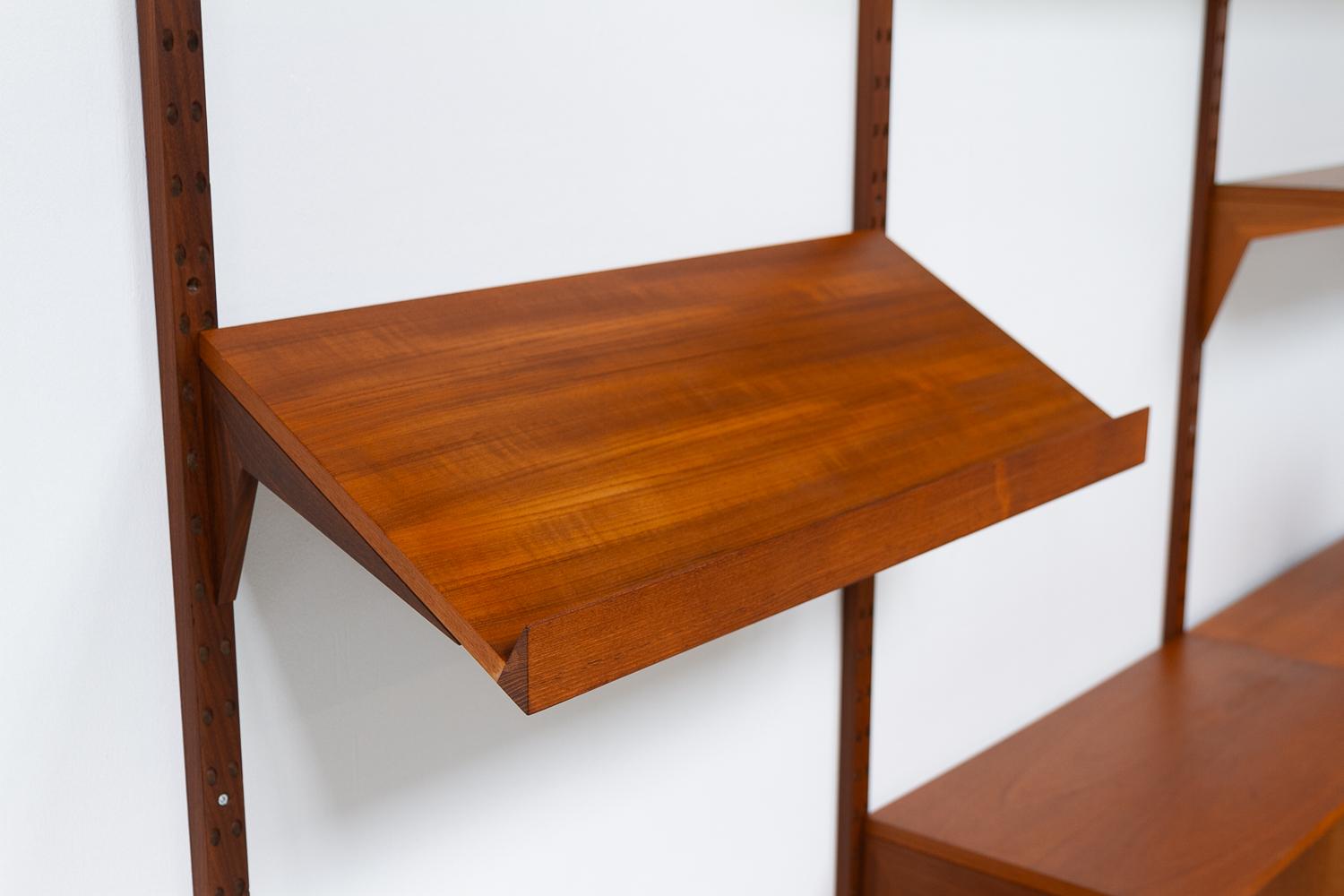 Vintage Danish Modular Teak Wall Unit by Poul Cadovius for Cado, 1960s. 3