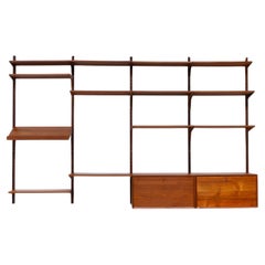 Used Danish Modular Teak Wall Unit by Poul Cadovius for Cado, 1960s.