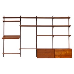 Retro Danish Modular Teak Wall Unit by Poul Cadovius for Cado, 1960s.