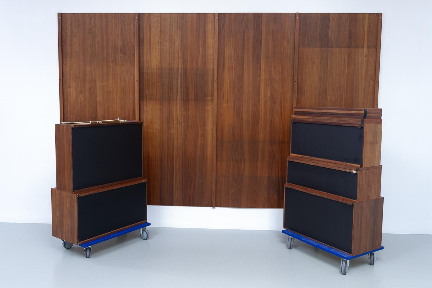 Vintage Danish Modular Walnut Wall Unit by Poul Cadovius for Cado, 1960s. 15