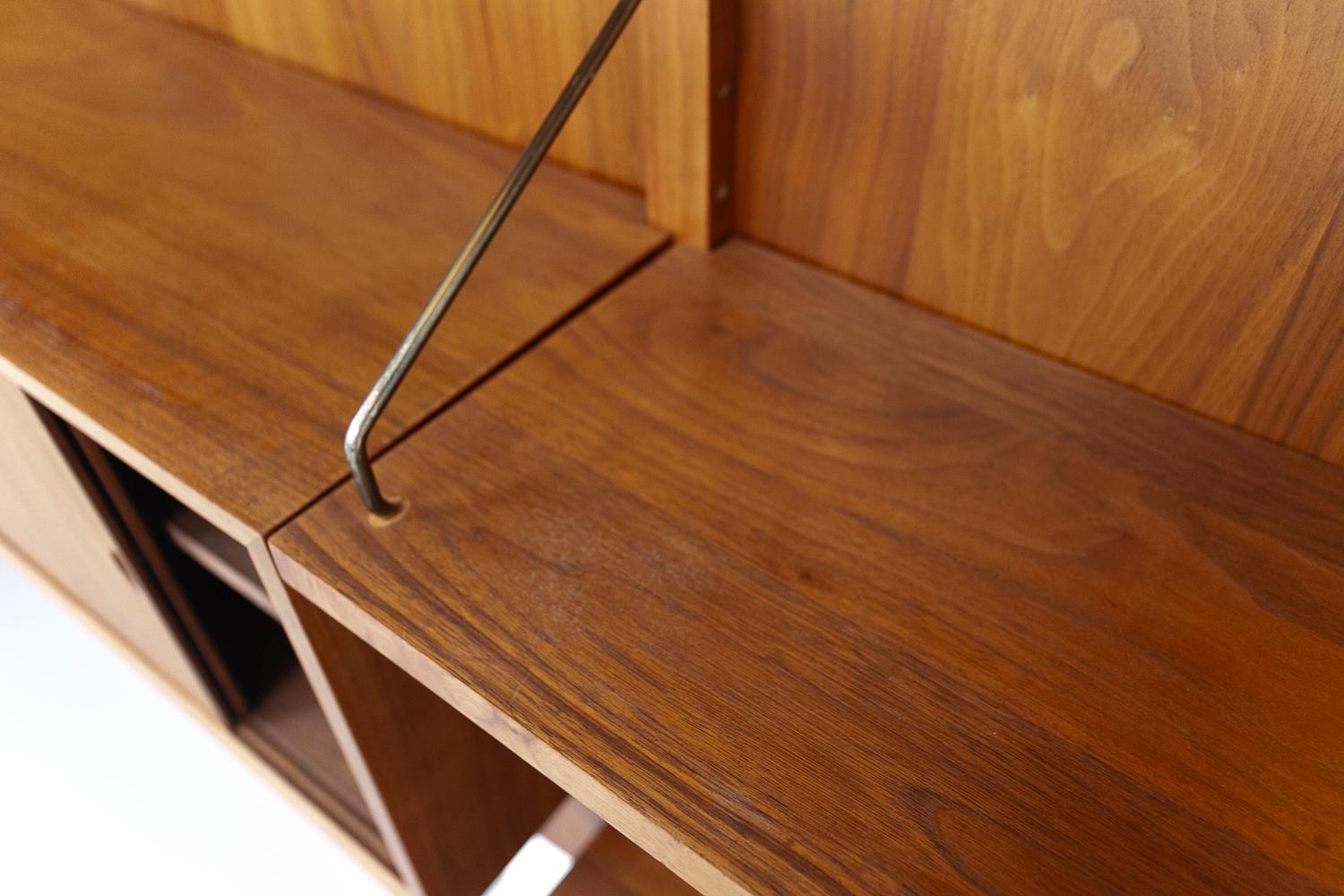 Vintage Danish Modular Walnut Wall Unit by Poul Cadovius for Cado, 1960s. 2