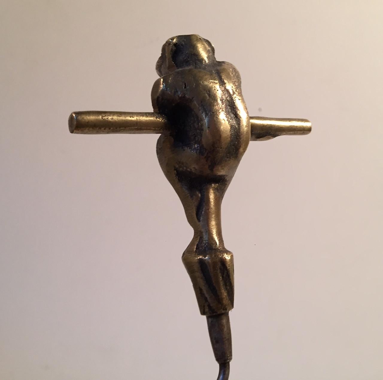 Art Deco Vintage Danish Monkey Corkscrew in Brass, Kay Bojesen for Einar Dragsted, 1920s